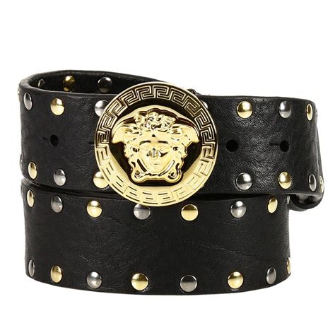 matte black versace belt|black versace belt men.